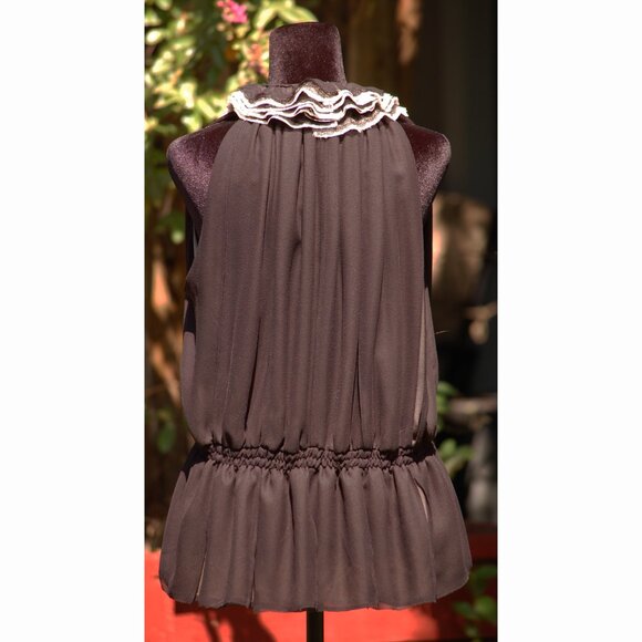 Neiman Marcus For Target Robert Rodriguez Ruffle Top Halter Tank Blouse - Picture 3 of 4